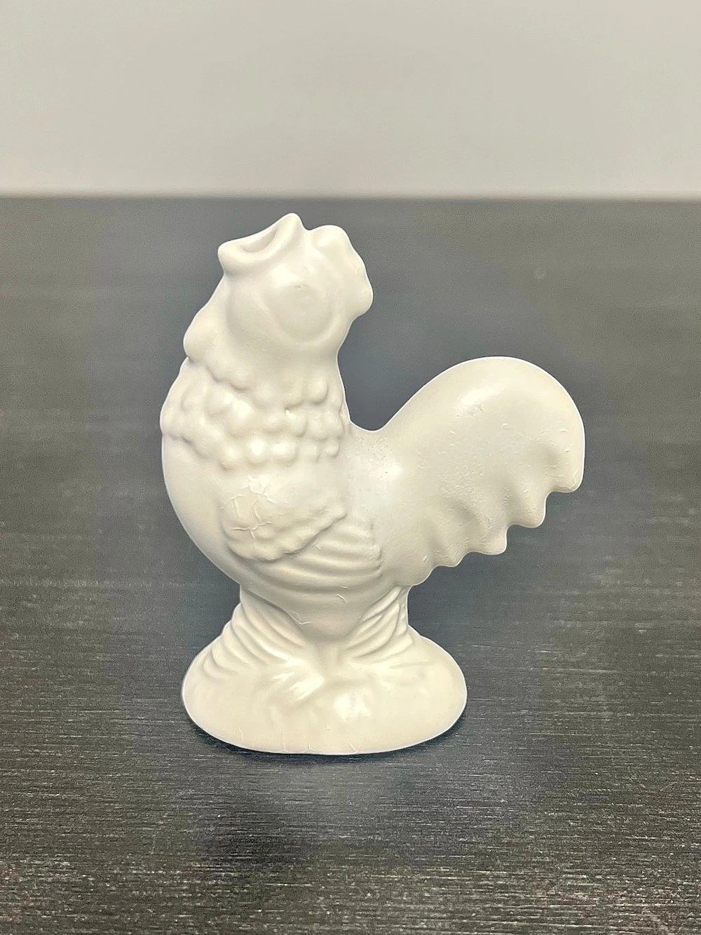 VTG White Ceramic Rooster Pie Bird Pie Vent Funnel Farmhouse Kitchenalia 3.5”